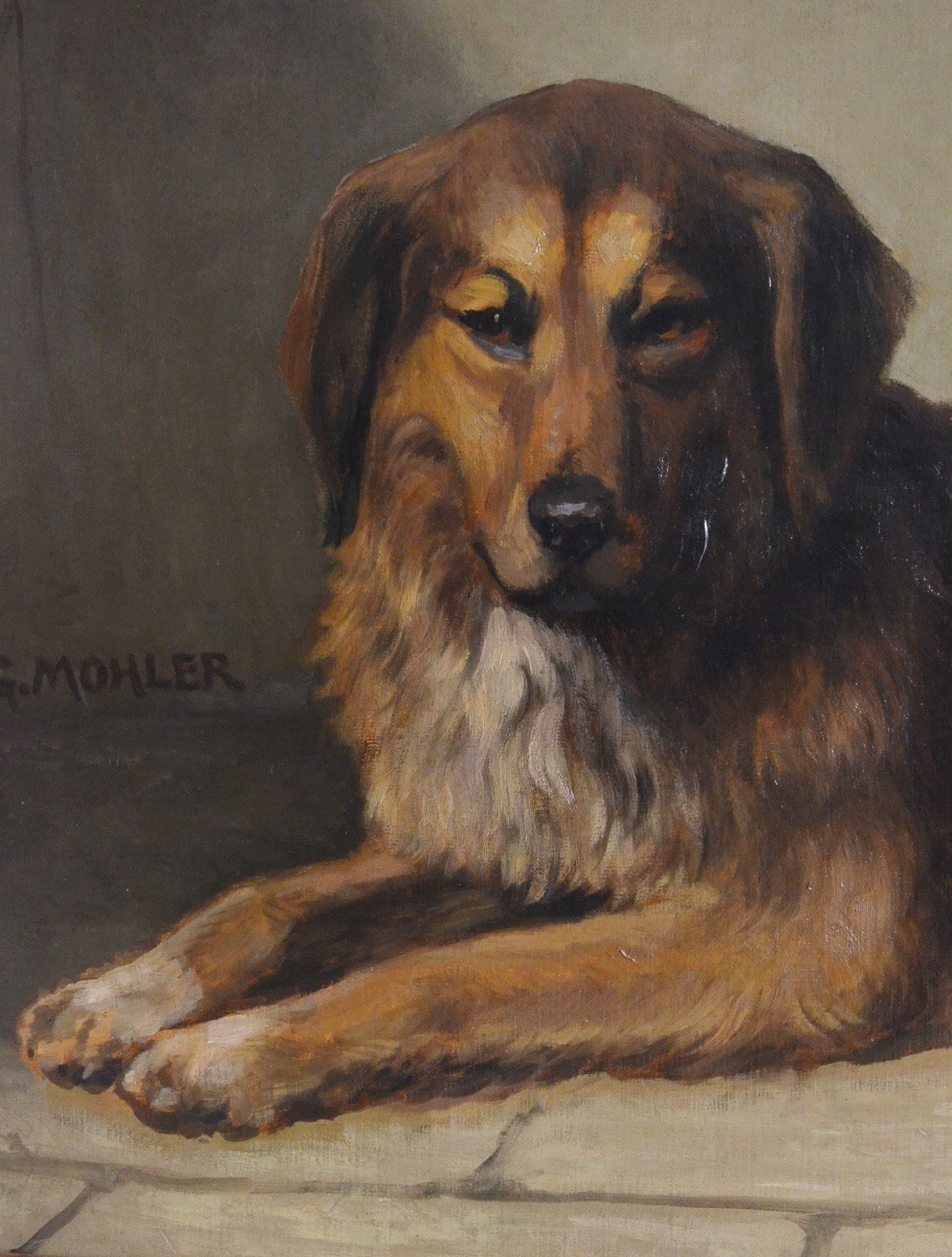 Dog Painting By Gustave Mohler-photo-3