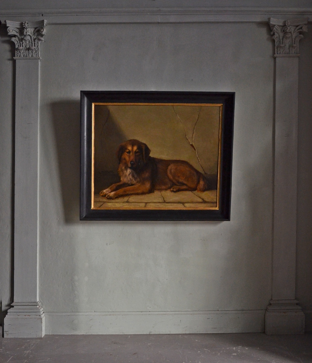 Dog Painting By Gustave Mohler
