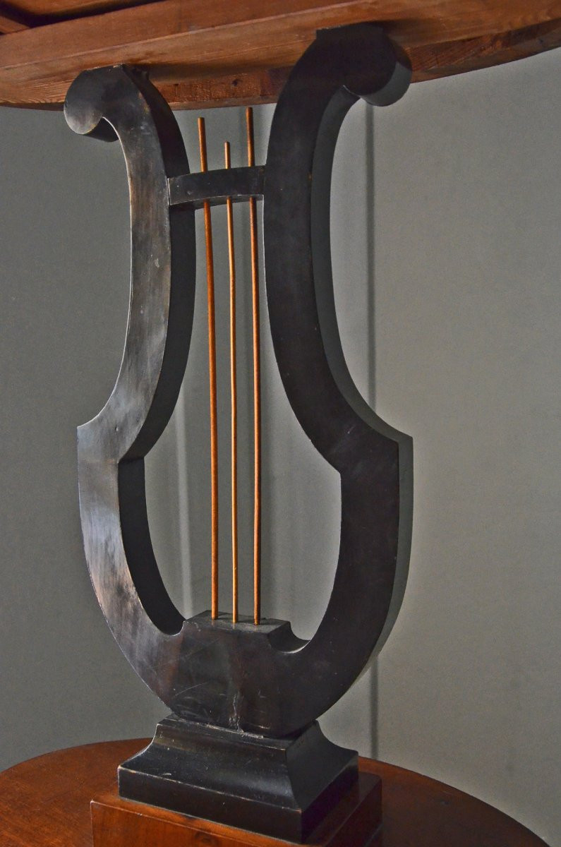 Paire de tables Biedermeier lyre-photo-2