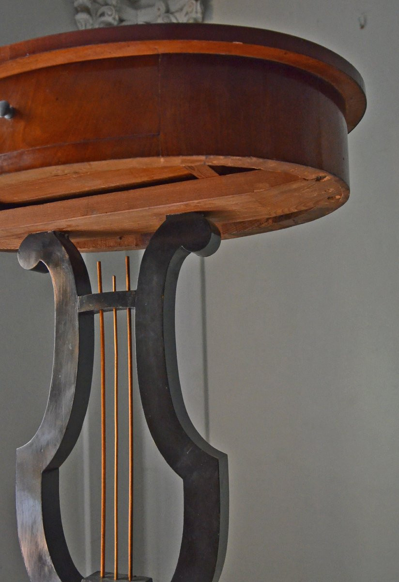 Paire de tables Biedermeier lyre-photo-1