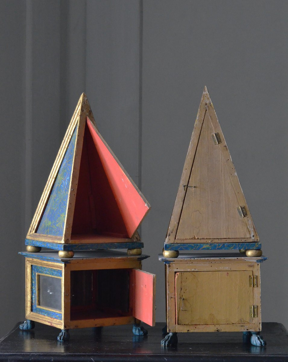 Paire d'obélisques reliquaires -photo-4