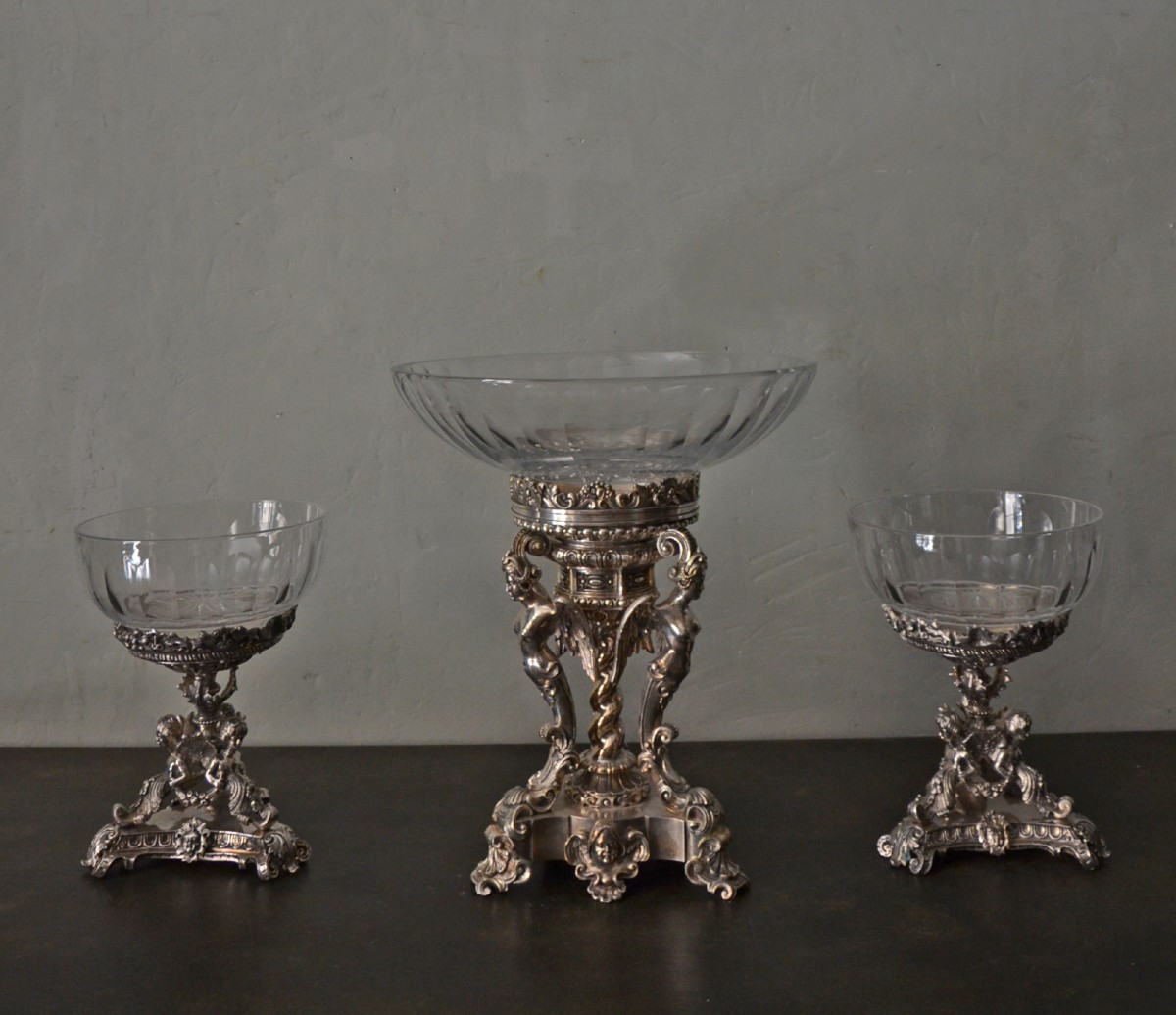 Série de 3 surtouts de tables 