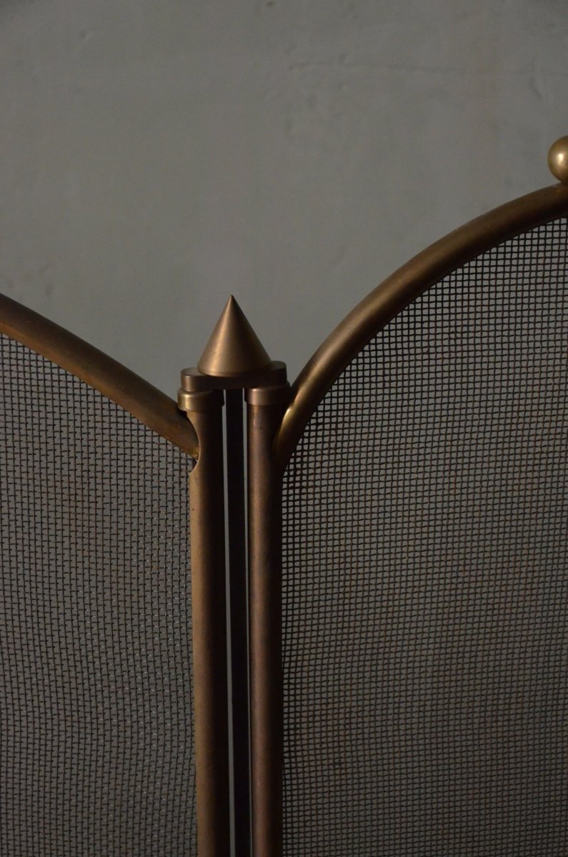Large Brass Fire Screen-photo-1