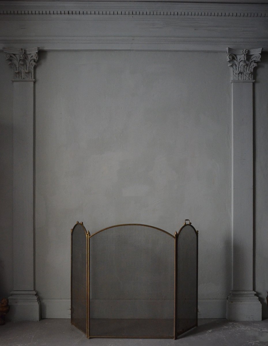Large Brass Fire Screen