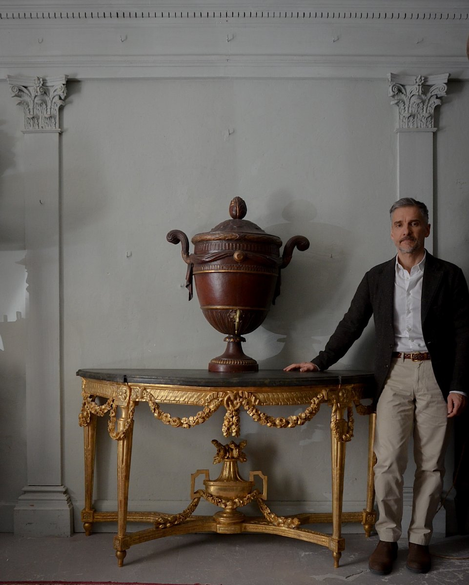 Grande console estampillée Chollot-photo-2