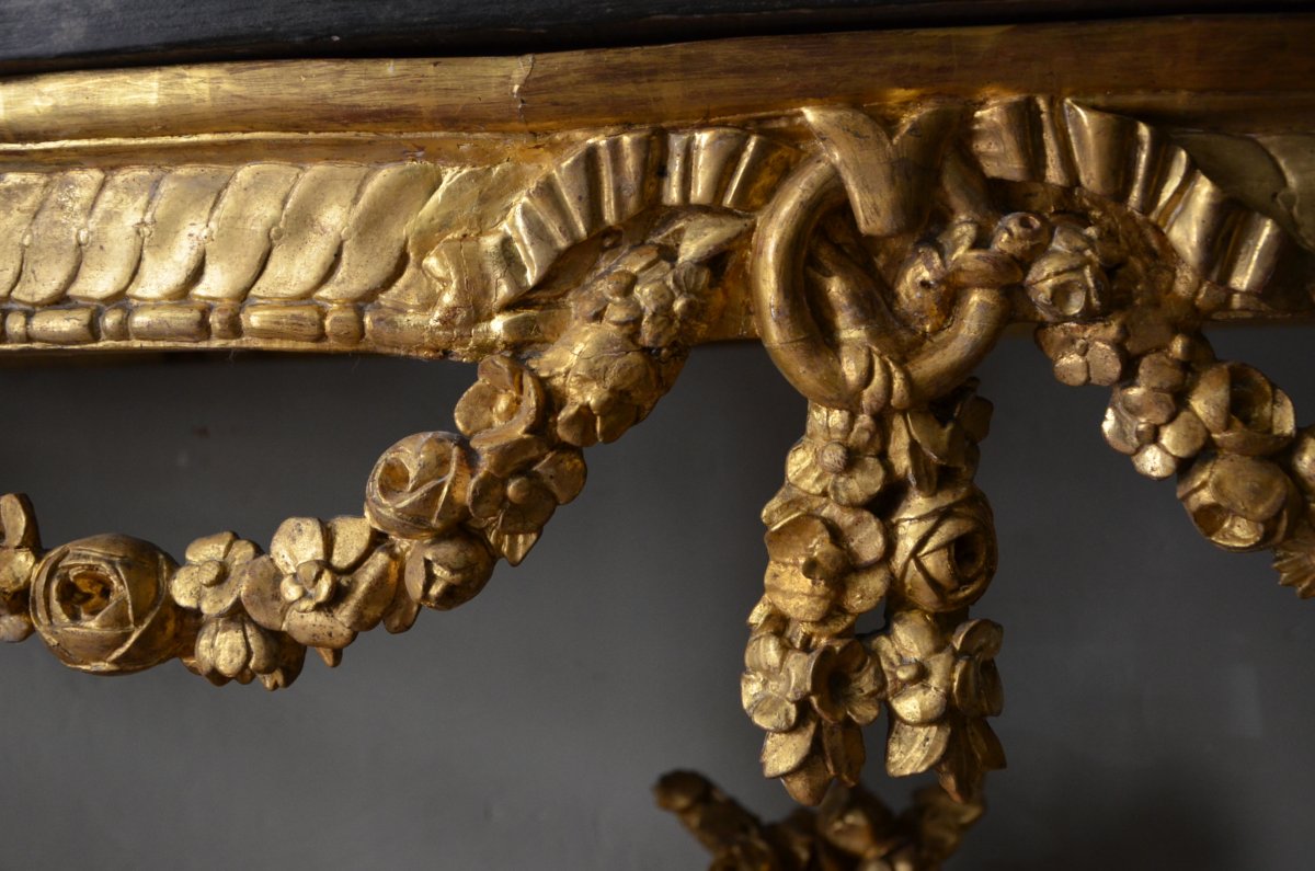 Grande console estampillée Chollot-photo-3