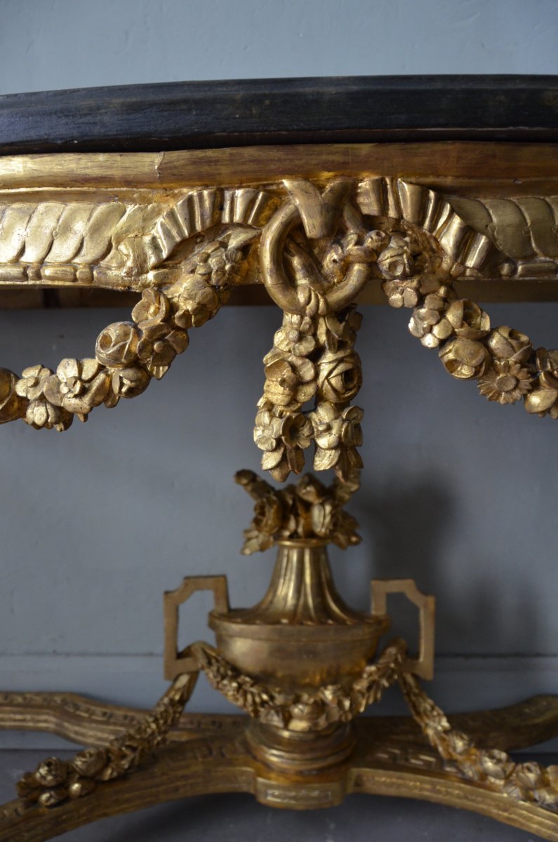 Grande console estampillée Chollot-photo-5