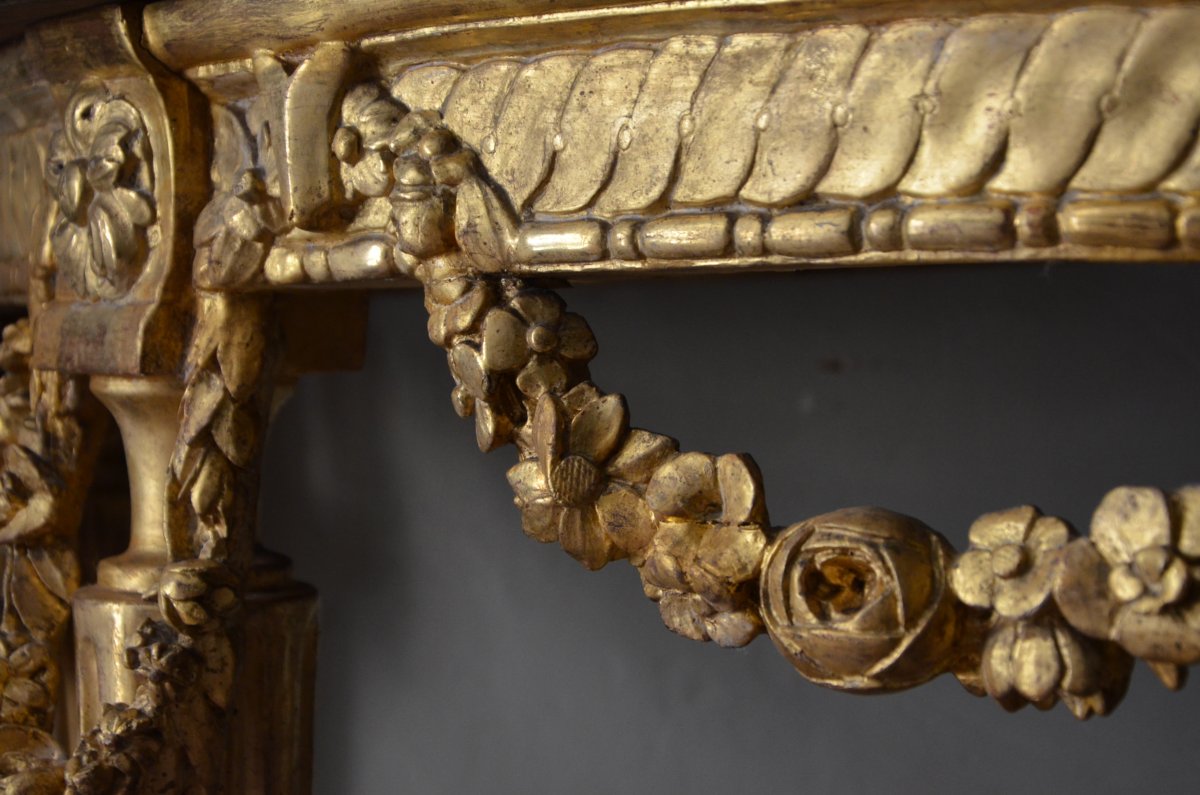 Grande console estampillée Chollot-photo-7