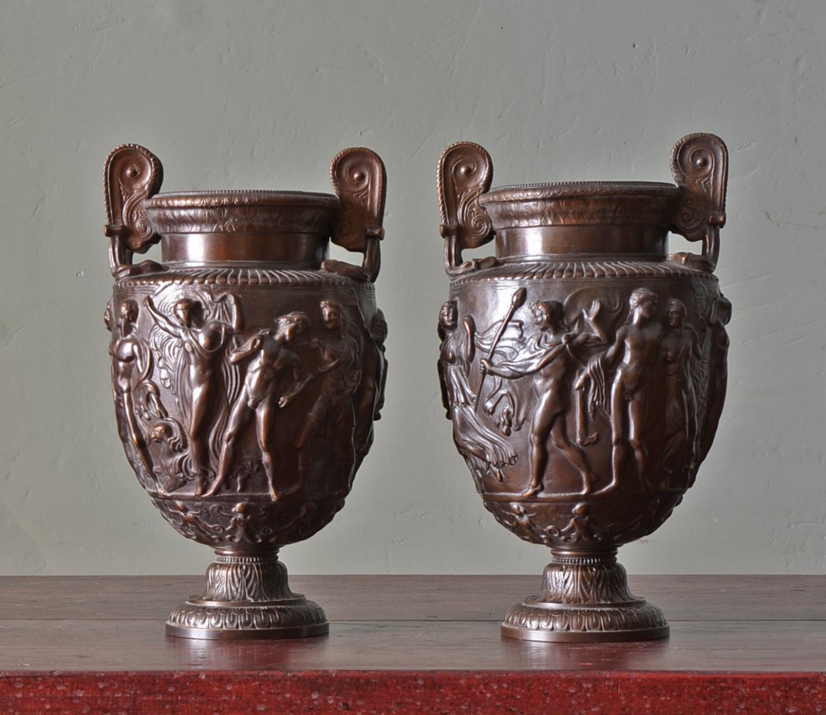 Paire De Vases Townley En Bronze 