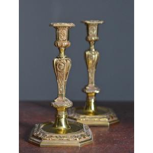 Pair Of Louis XIV Style Candlesticks
