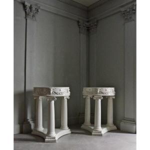 Pair Of Gustavsberg Earthenware Planter Tables