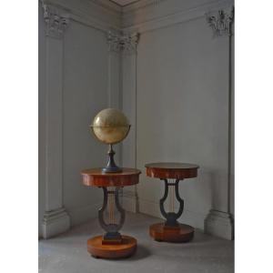 Paire de tables Biedermeier lyre