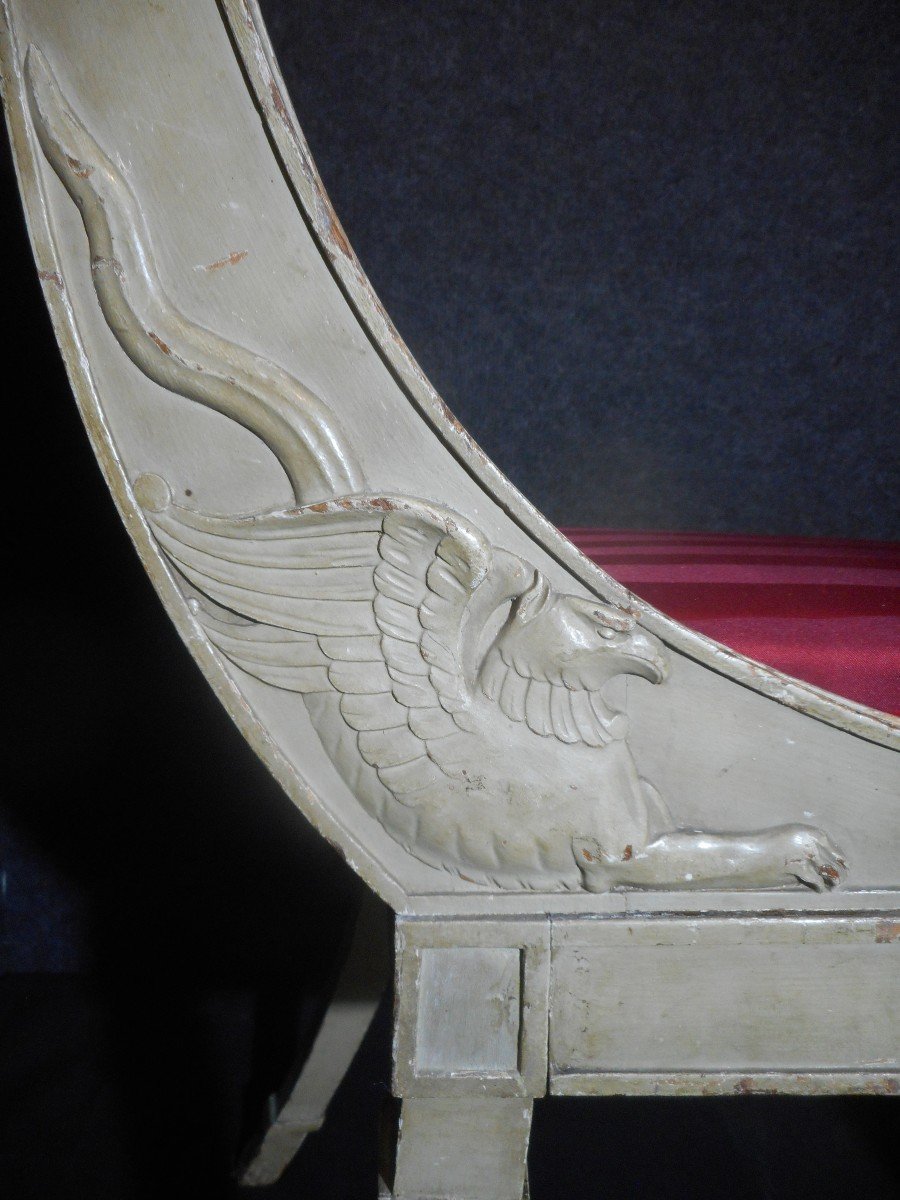Paire De Chaises En Bois Laqué époque Directoire-photo-4