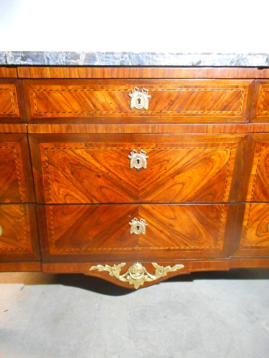 Commode En Marqueterie Et Bronze Doré époque Louis XVI Estampillé Martin Ohneberg-photo-4