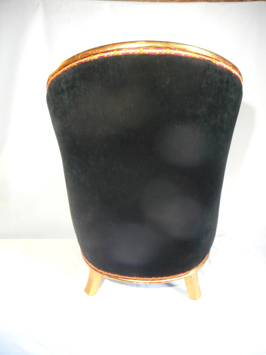 Pair Of Golden Armchairs Art Deco Period By Paul Follot (1877-1942)-photo-7