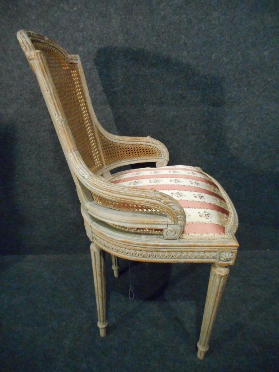 Paire De Fauteuil Style Louis XVI époque Napoléon III-photo-4