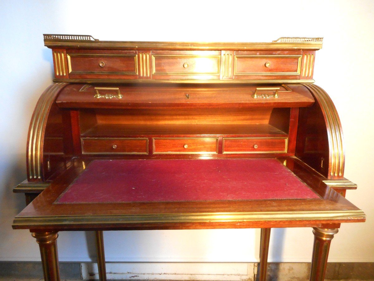 Desk In Mahogany And Gilt Bronze Napoleon III Period-photo-3