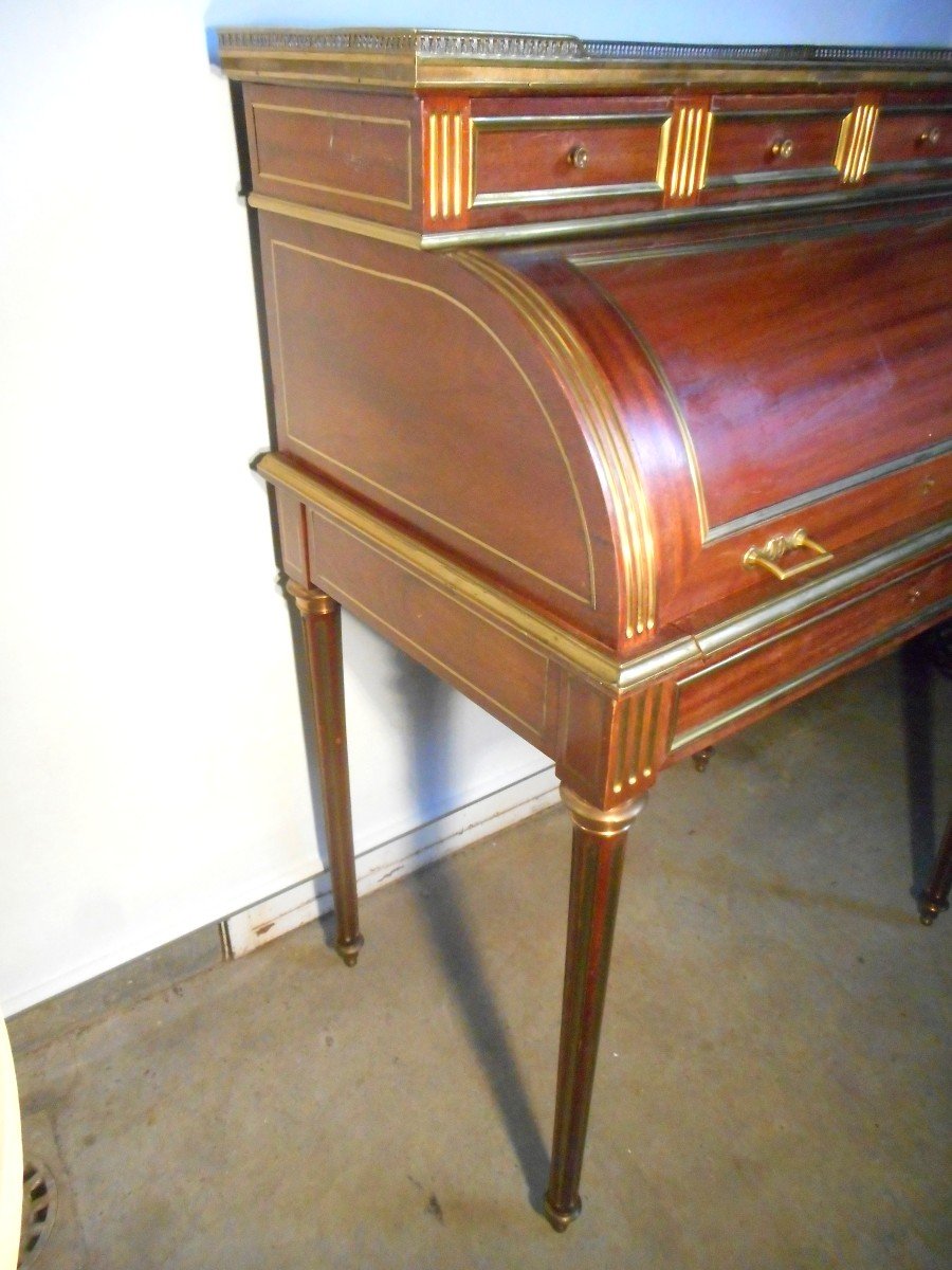 Desk In Mahogany And Gilt Bronze Napoleon III Period-photo-3