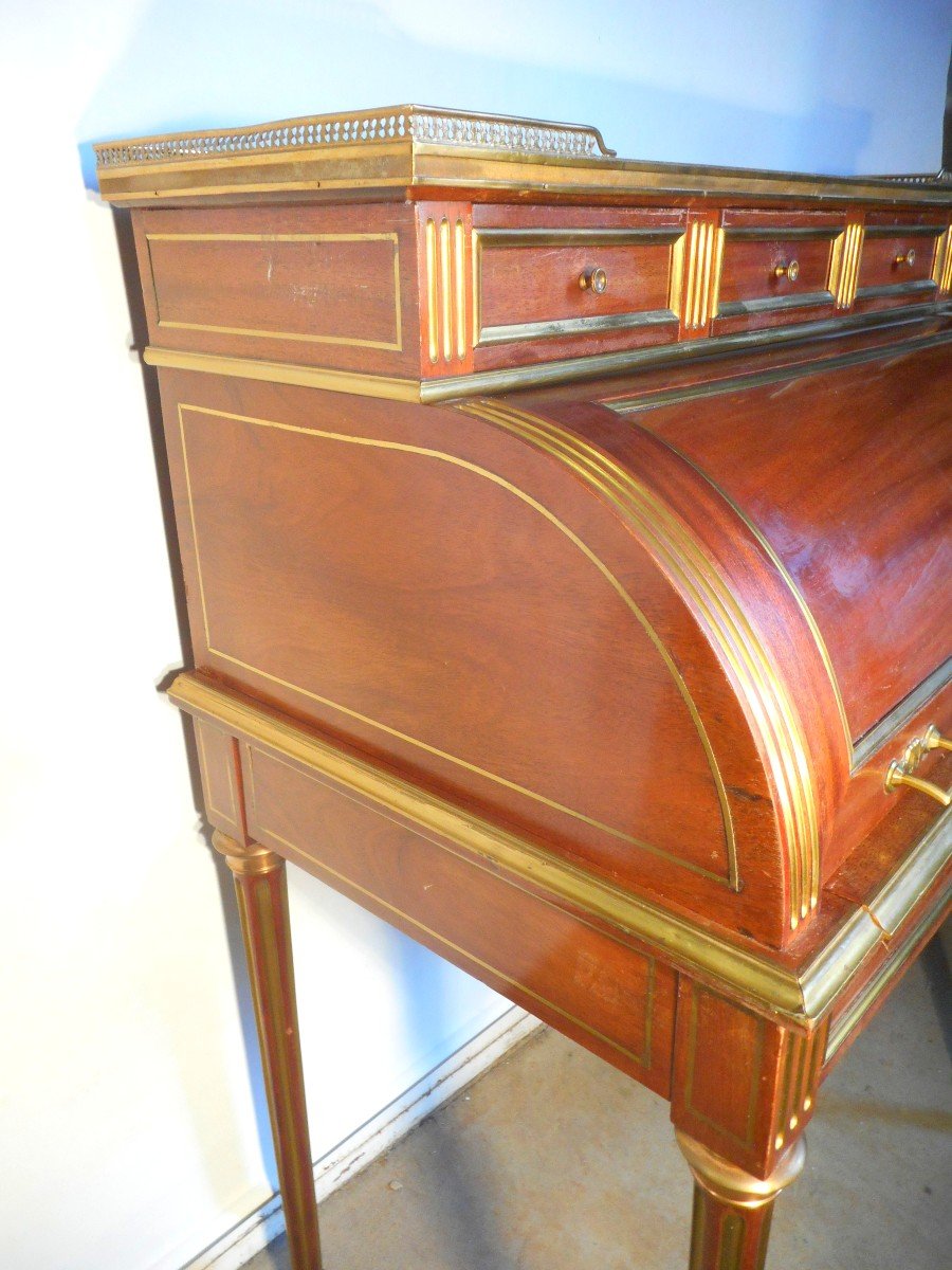 Desk In Mahogany And Gilt Bronze Napoleon III Period-photo-4