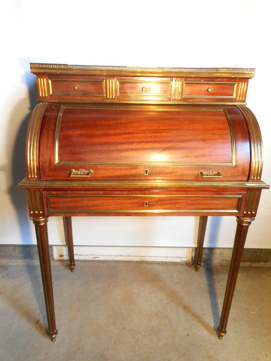 Desk In Mahogany And Gilt Bronze Napoleon III Period