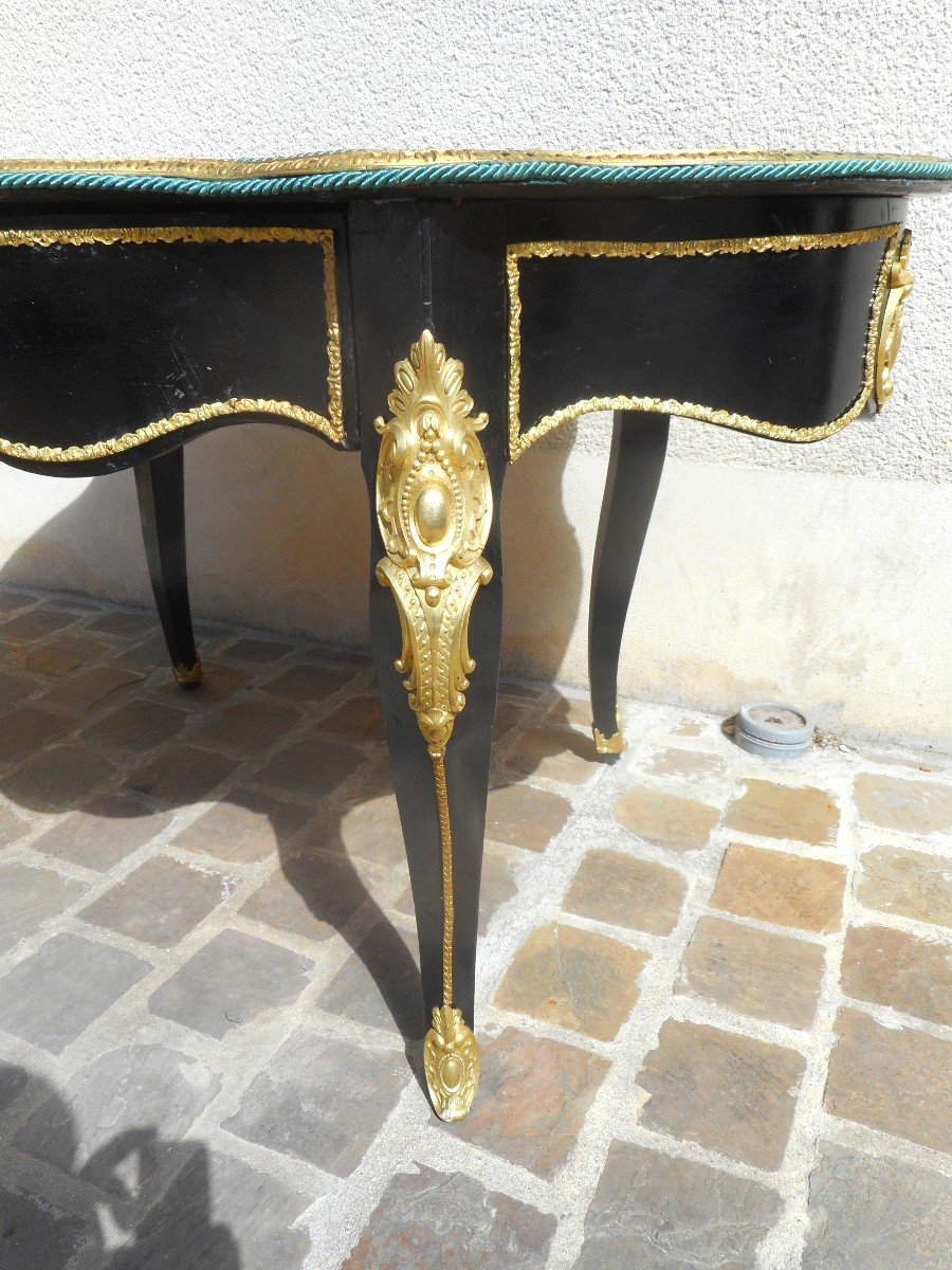 Middle Table In Marquetry And Gilt Bronze Stamped Diehl (1811-1885)-photo-1