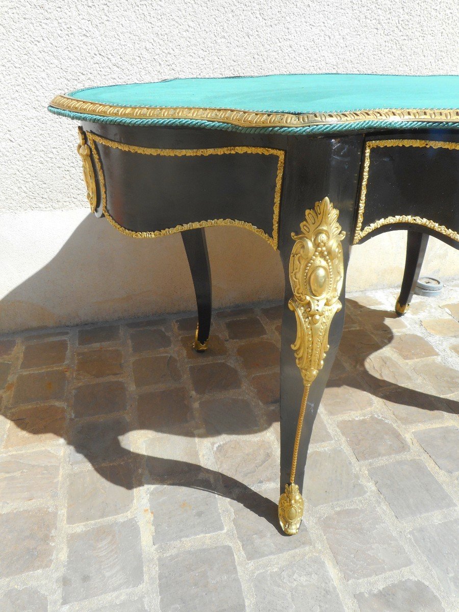 Middle Table In Marquetry And Gilt Bronze Stamped Diehl (1811-1885)-photo-4