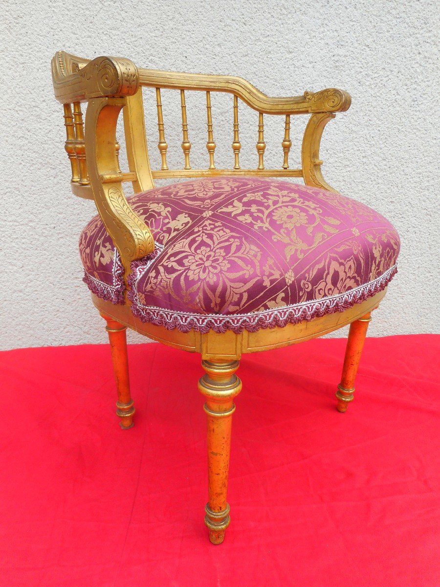 Fauteuil Doré époque Napoléon III-photo-2