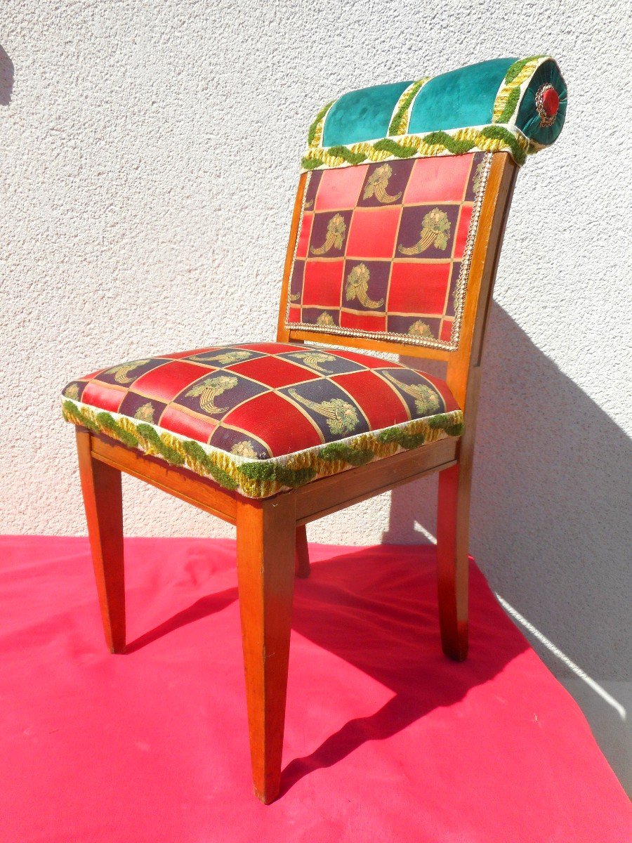 Series Of 12 Chairs Stamped Rosello Period Early 20th Century -photo-4