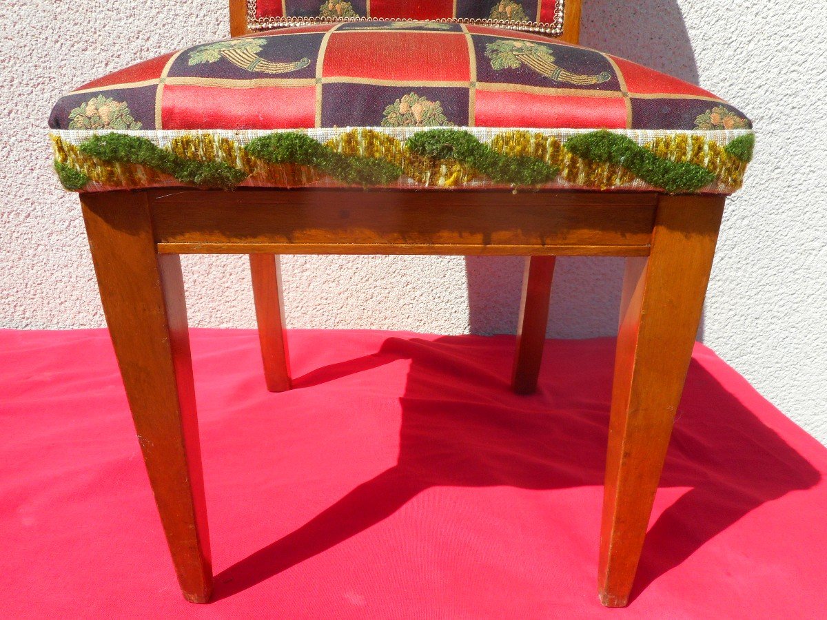Series Of 12 Chairs Stamped Rosello Period Early 20th Century -photo-3