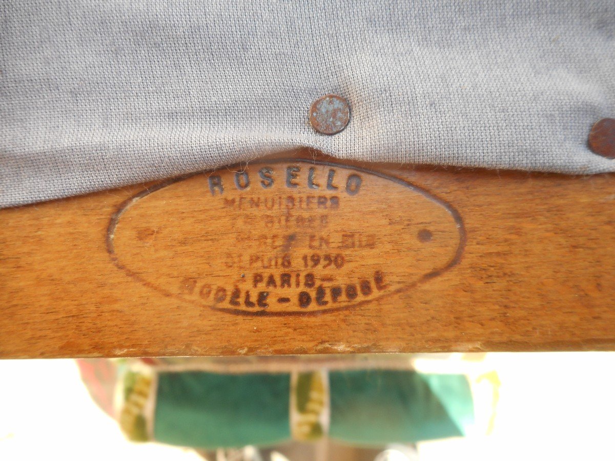 Series Of 12 Chairs Stamped Rosello Period Early 20th Century -photo-8