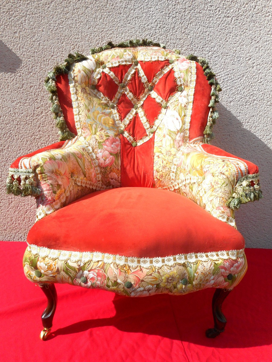 Ensemble De Salon Capitonné époque Napoléon III-photo-4