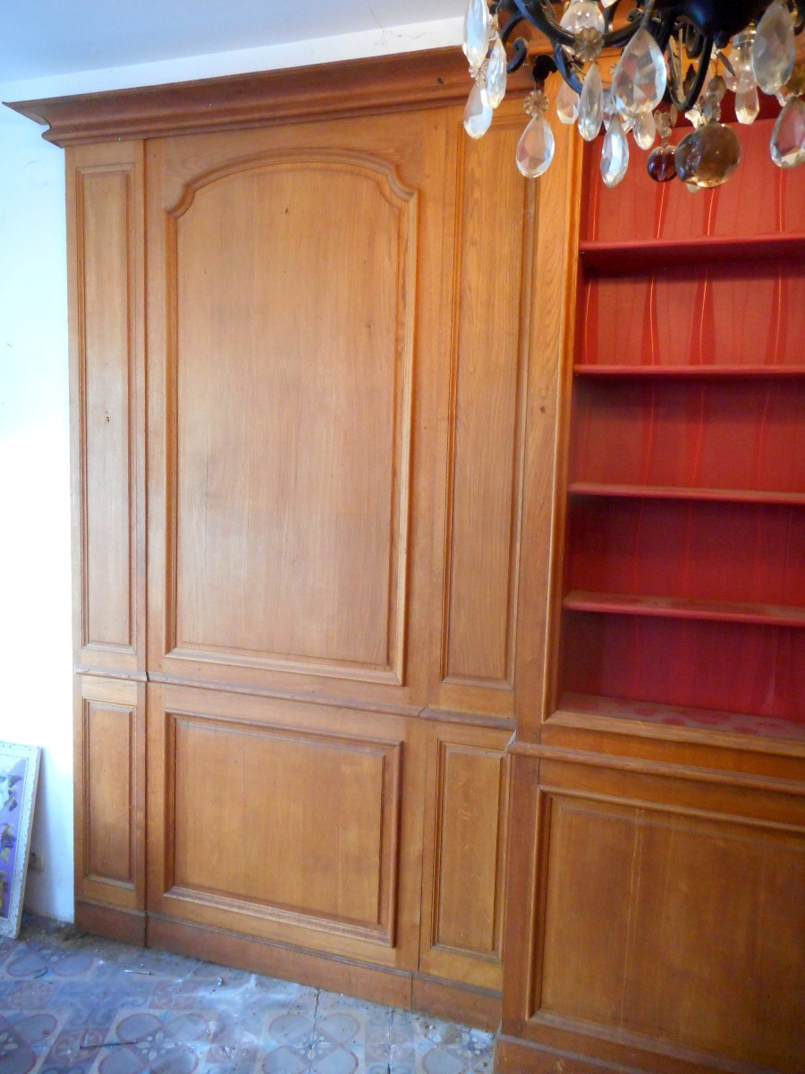 Ensemble de boiserie en chene époque fin XIXe-photo-2