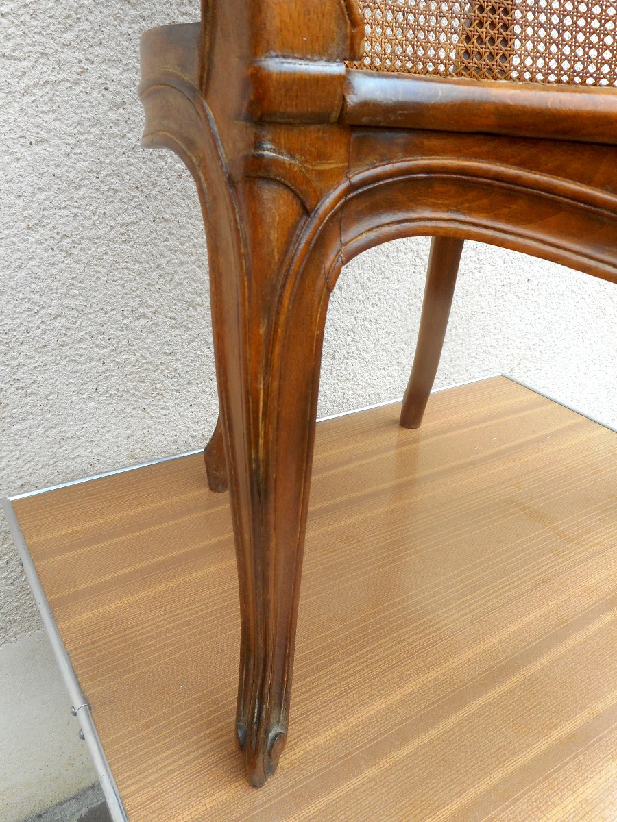 Louis XV Style Caned Office Chair-photo-3