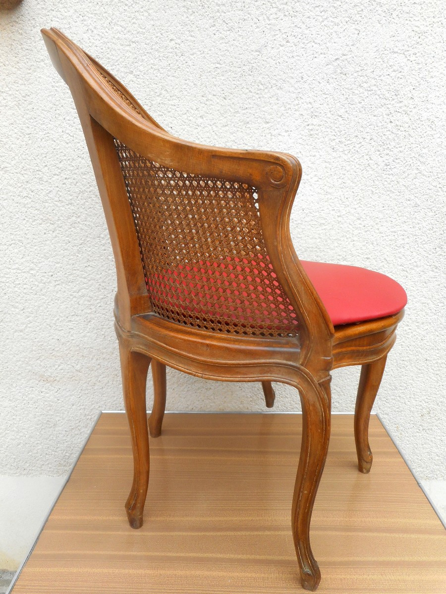 Louis XV Style Caned Office Chair-photo-4