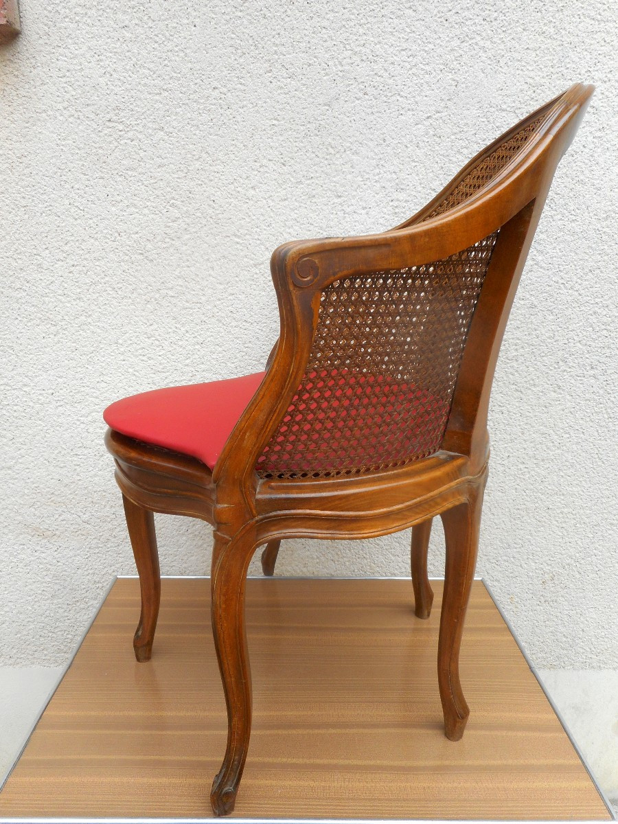 Louis XV Style Caned Office Chair-photo-6
