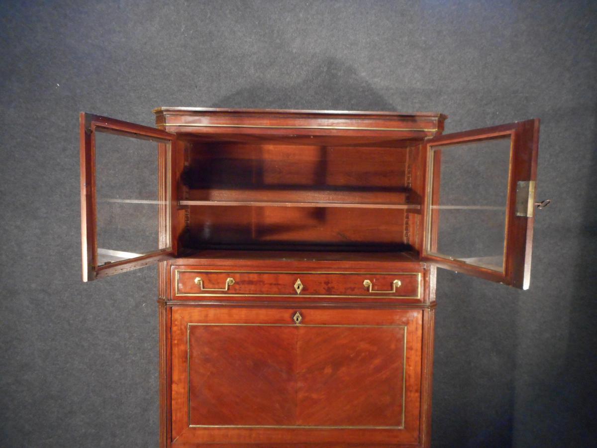 Secretary A Guillotine Louis XVI Mahogany Cuba-photo-4