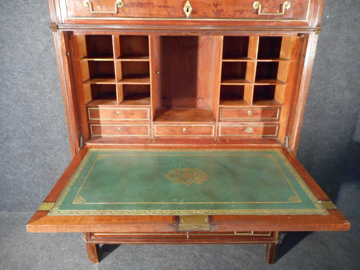 Secretary A Guillotine Louis XVI Mahogany Cuba-photo-2