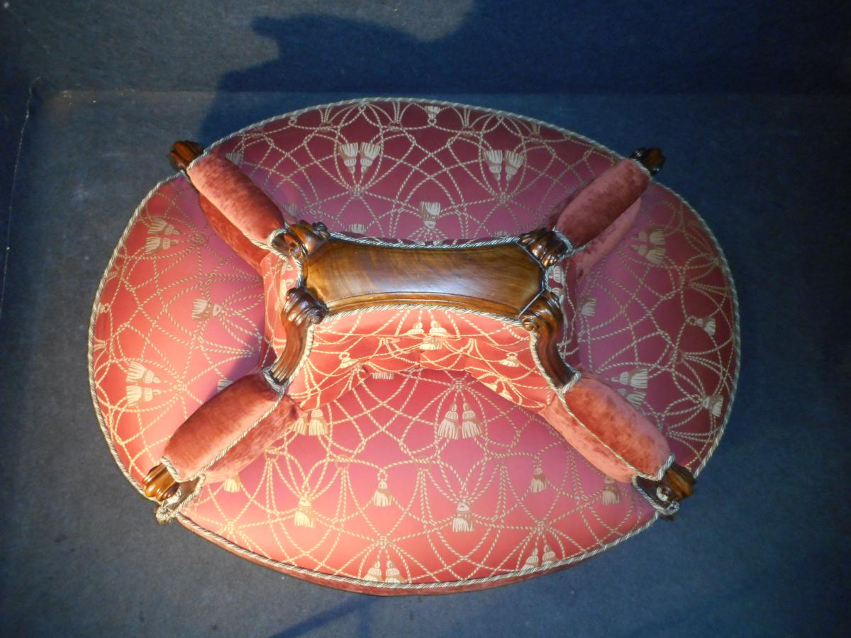 Exceptional Sofa Says "terminal" Napoleon III Capitonné-photo-2