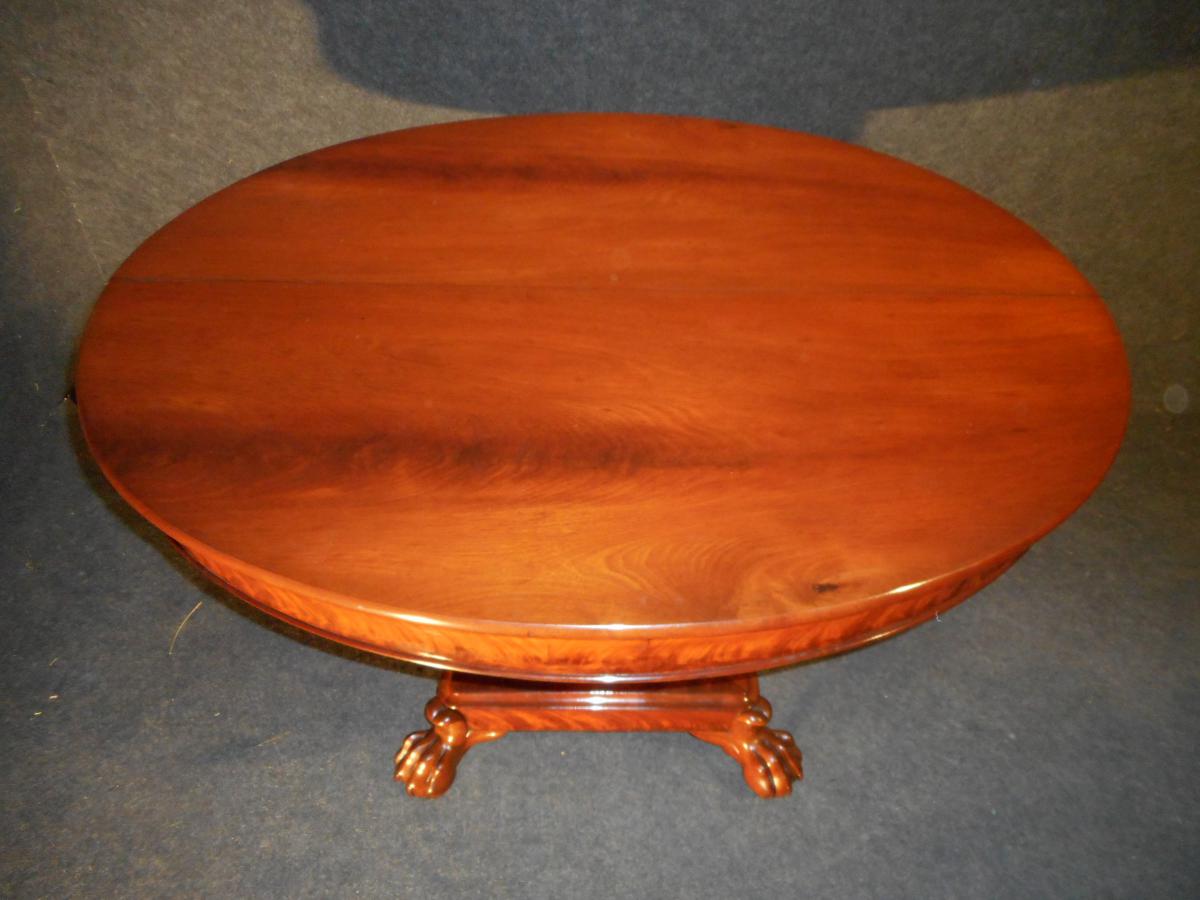 Table Central Foot In Mahogany From Cuba Empire Period Stamped-photo-3