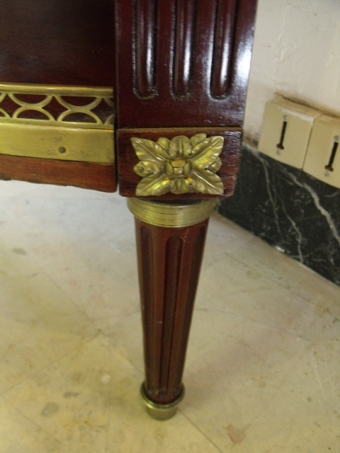 Pair Finish Corner Eighteenth Century Mahogany And Gilded Bronze-photo-4