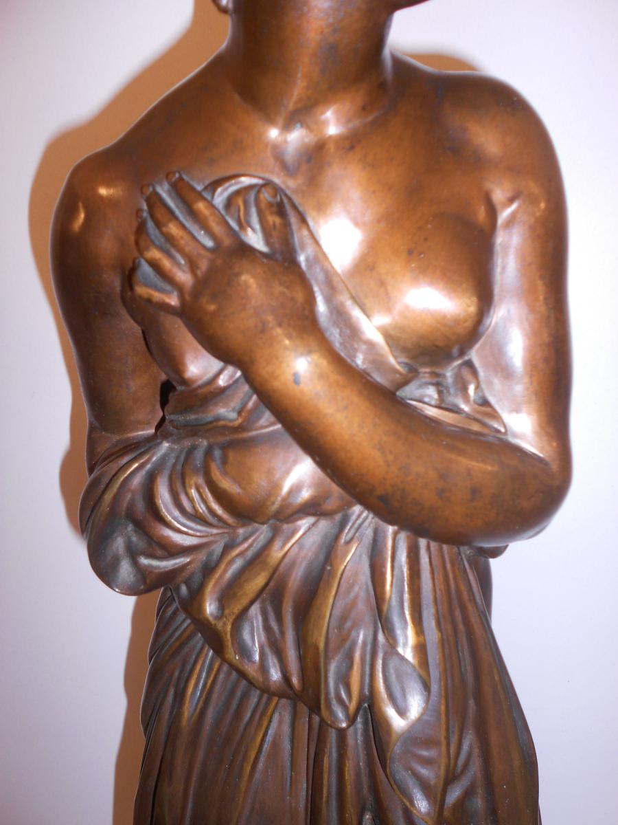 Grand Bronze époque XVIIIe Signé Antonio Canova Intitulé Venus-photo-2