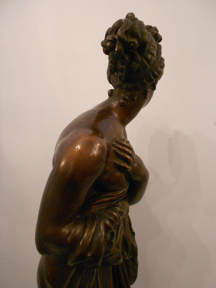 Grand Bronze époque XVIIIe Signé Antonio Canova Intitulé Venus-photo-4