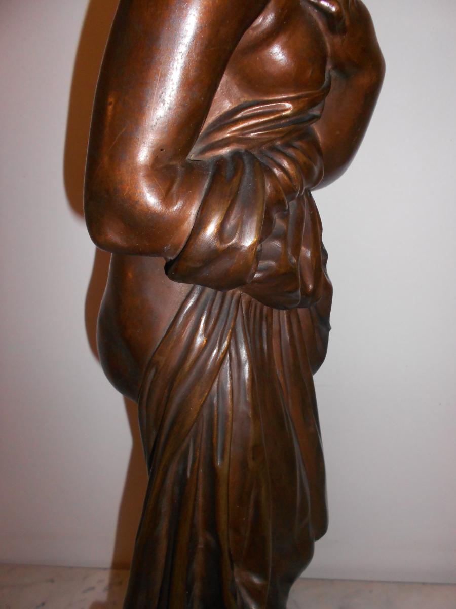 Grand Bronze époque XVIIIe Signé Antonio Canova Intitulé Venus-photo-8