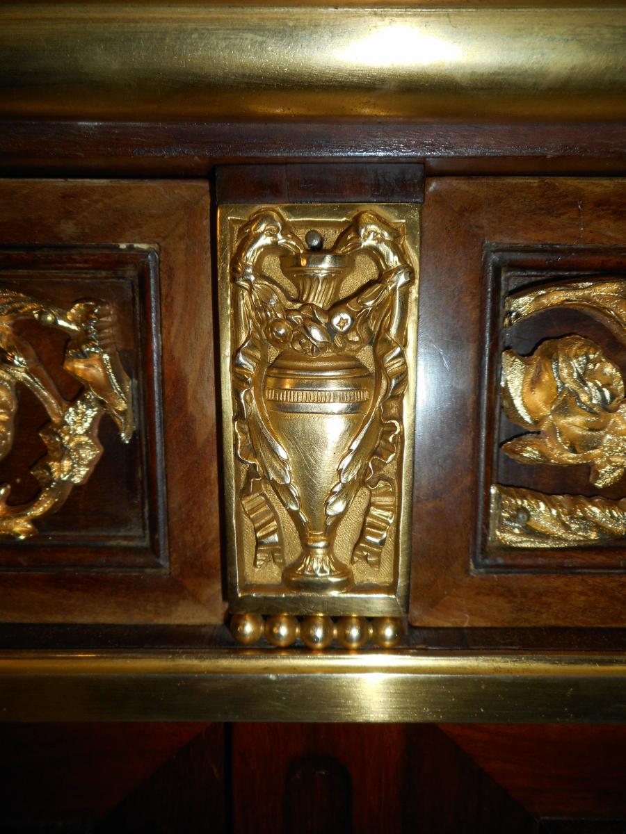 19th Century Period In Cuba Mahogany And Golden Bronze-photo-5