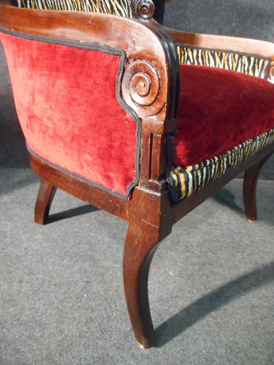 Serie De Quatre Fauteuils Consulat époque Napoléon III-photo-8