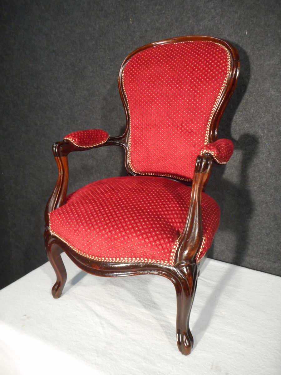 Child Armchair In Rosewood Nineteenth Time-photo-3