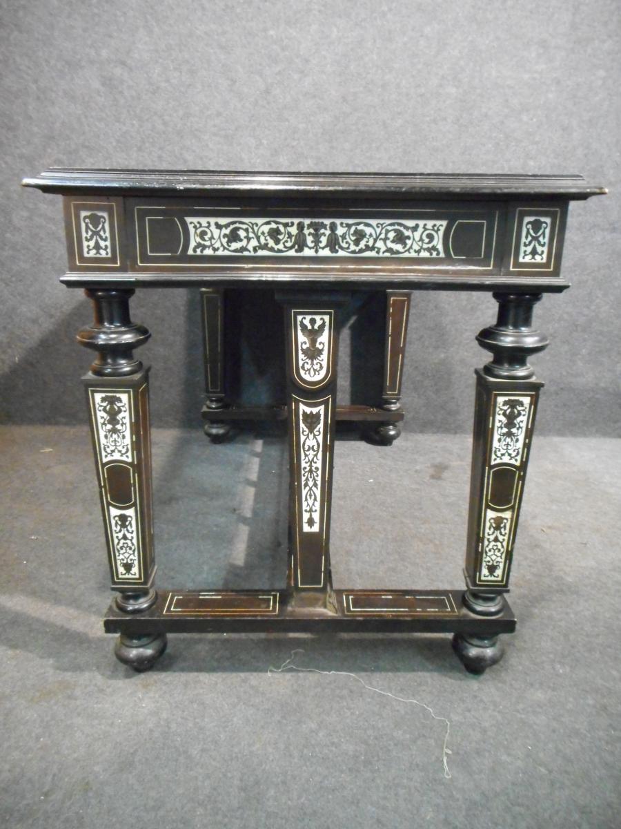 Italian Table Millieu Nineteenth Time With Ivory Inlay-photo-8