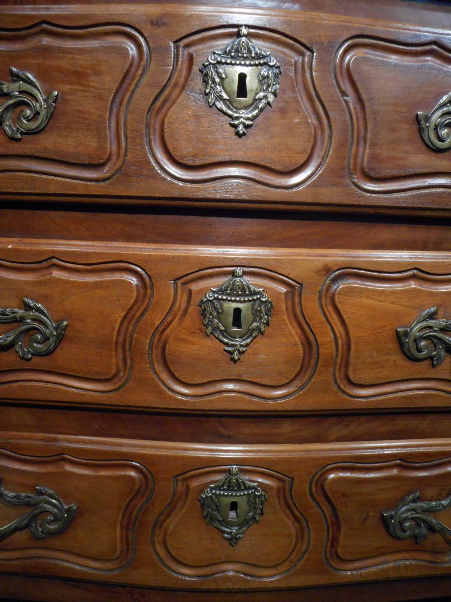 Dresser Curved Louis XV Walnut-photo-1