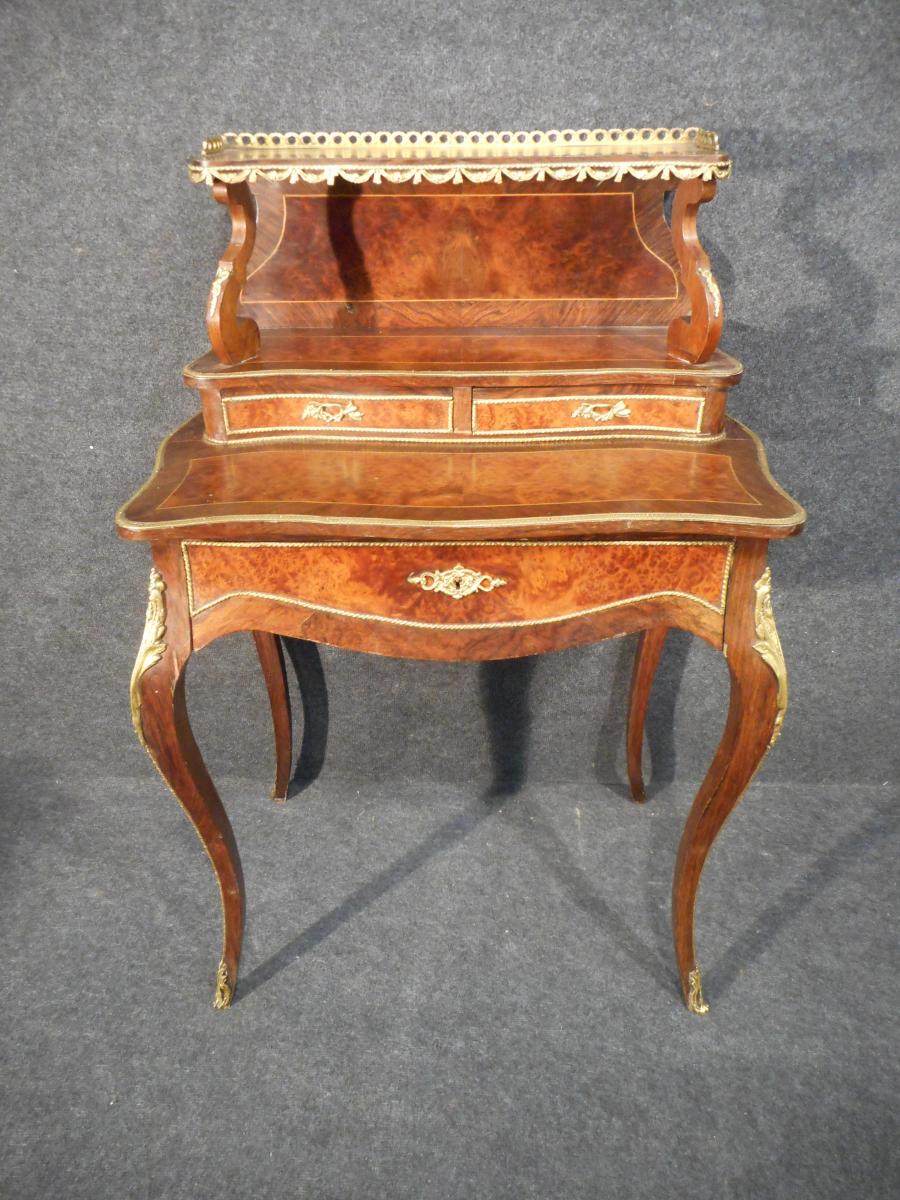 Happiness Of The Day Napoleon III In Marquetry And Gilt Bronze
