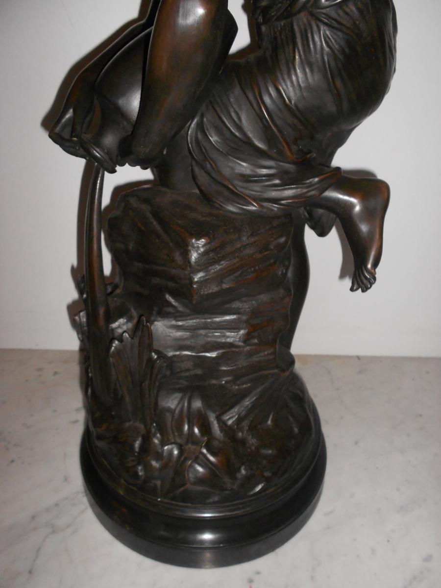 Great Bronze Titled "the Source" Signed Antonio Giovanni Lanzirotti-photo-4